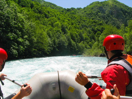MONTENEGRO, RIVER TARA - JUNE 06/2012: in the north of Montenegro passed competitions on rafting....