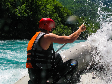 MONTENEGRO, RIVER TARA - JUNE 06/2012: in the north of Montenegro passed competitions on rafting....