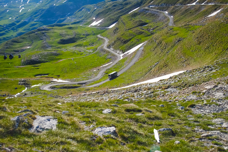 Scenic road in the mountains of Montenegroの写真素材