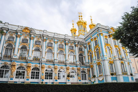 Palace of Tsarskoye Selo in St. Petersburgのeditorial素材