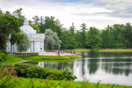 RUSSIA, ST. PETERSBURG - JUNE 23/13: In the Tsarskoe Selo the park was opened after the restoration.のeditorial素材