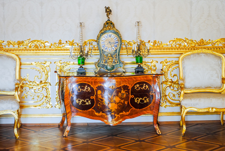 RUSSIA, ST. PETERSBURG - JUNE 22/2013: palace of Tsarskoye Selo received visitors after restoration of many exhibits.のeditorial素材