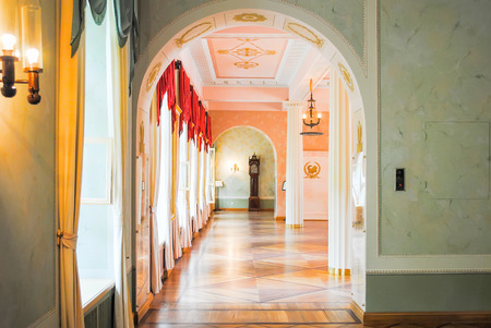 RUSSIA, ST. PETERSBURG - JUNE 22/2013: GRAMMAR SCHOOL, WHERE HE STUDIED THE FAMOUS RUSSIAN POET ALEXANDER PUSHKIN.  GRAMMAR SCHOOL  RECEIVED VISITORS AFTER RESTORATION OF MANY EXHIBITS.のeditorial素材