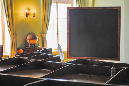 RUSSIA, ST. PETERSBURG - JUNE 22/2013: GRAMMAR SCHOOL, WHERE HE STUDIED THE FAMOUS RUSSIAN POET ALEXANDER PUSHKIN.  GRAMMAR SCHOOL  RECEIVED VISITORS AFTER RESTORATION OF MANY EXHIBITS.のeditorial素材