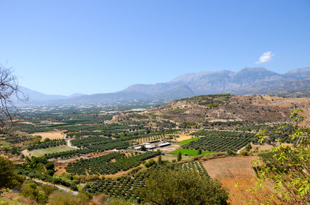 picturesque plateau in Greece on the island of Creteの写真素材