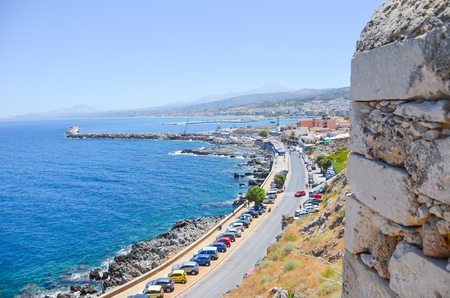 fortress on the shores of the azure seaの写真素材