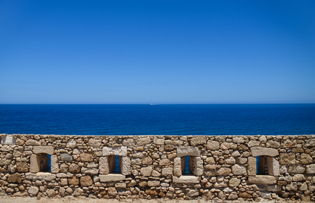 fortress on the shores of the azure seaの写真素材