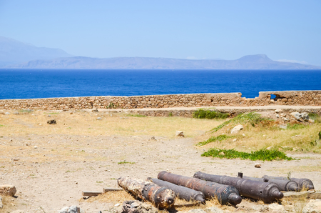 fortress on the shores of the azure seaの写真素材