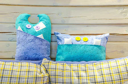 exotic little pillow good monsterの写真素材