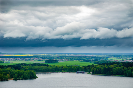 Picturesque large Minsk reservoir Drozdy in Belarus.の写真素材