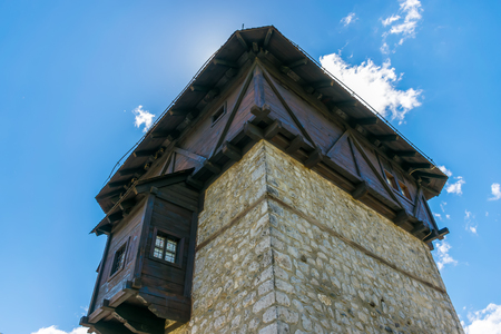 A sturdy medieval defensive little tall tower.の写真素材