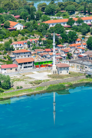 Scenic view from the fortress of Rosafa (Shkoder, Albania).の写真素材