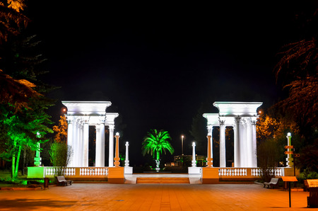 GEORGIA, BATUMI - NOVEMBER 21/2014: on the Black Sea coast of modern buildings opened to the public.のeditorial素材