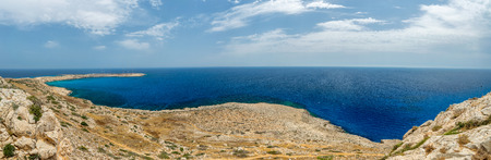 Picturesque views from the top of the mountain on the Mediterranean coast.の写真素材