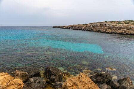 The picturesque of the coast of the calm sea.の写真素材