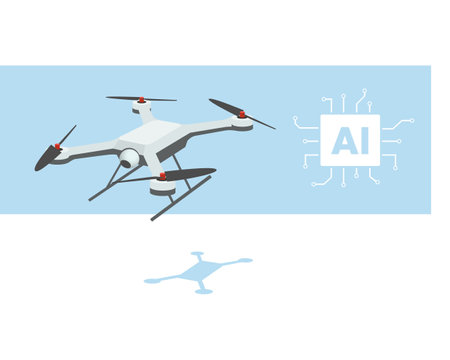 Vector Illustration of Drone Using AIのイラスト素材
