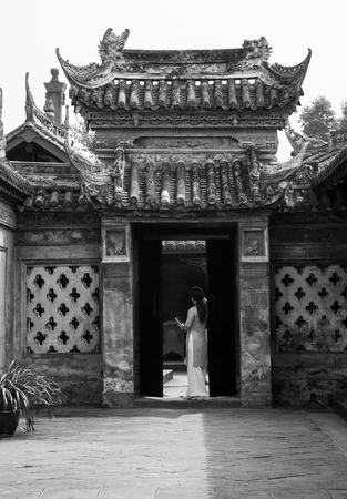 courtyard of an ancient architectural buildingのeditorial素材