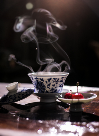 tea set close up viewの写真素材