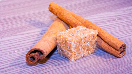 sugar and cinnamonの写真素材