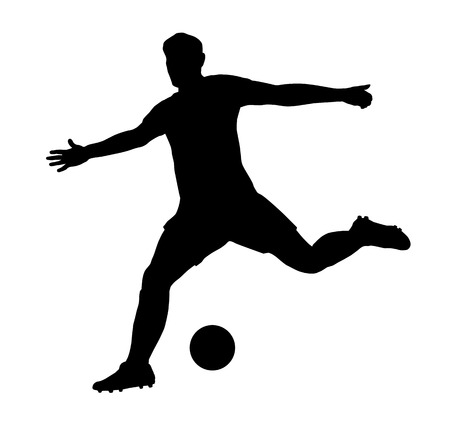 Illustration - silhouette of a soccer playerのイラスト素材