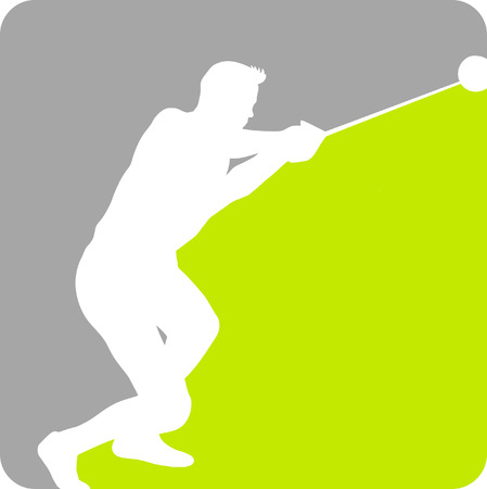 hammer thrower in the competitionのイラスト素材