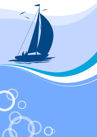 sailing poster backgroundのイラスト素材