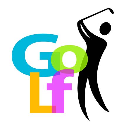 Golf player sport icon designのイラスト素材