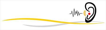 Hearing aid banner vector illustrationのイラスト素材