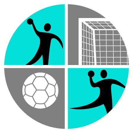 Handball sport vector illustrationのイラスト素材