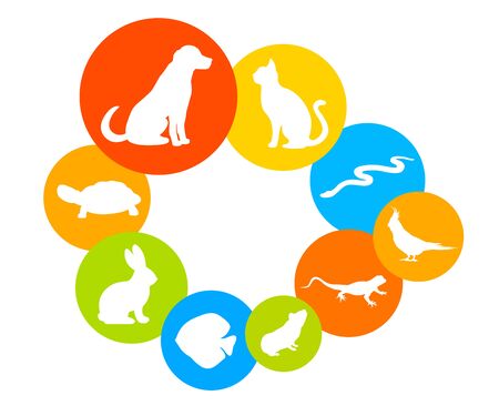 Animals collection illustrationのイラスト素材