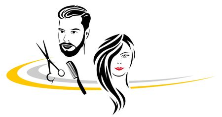 Hairdresser vector illustrationのイラスト素材