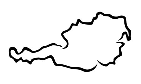 Map of austria vector illustrationのイラスト素材