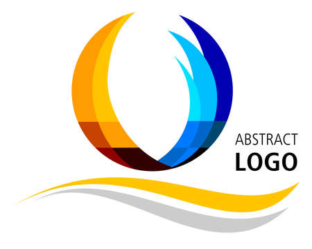 Abstract logo design with colored elements in vector quality.のイラスト素材