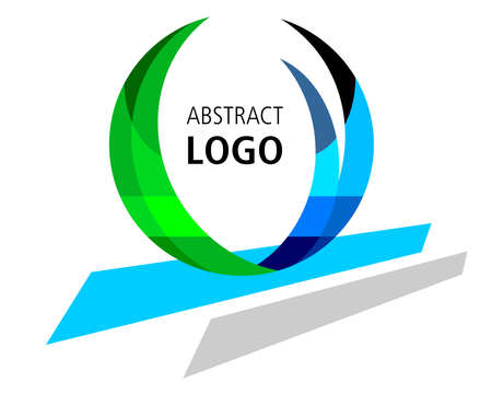 Abstract logo design with colored elements in vector quality.のイラスト素材