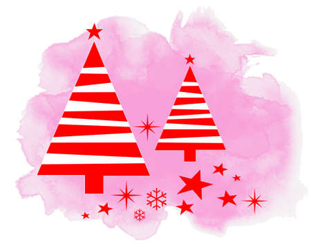 Christmas watercolor graphic in vector quality.のイラスト素材