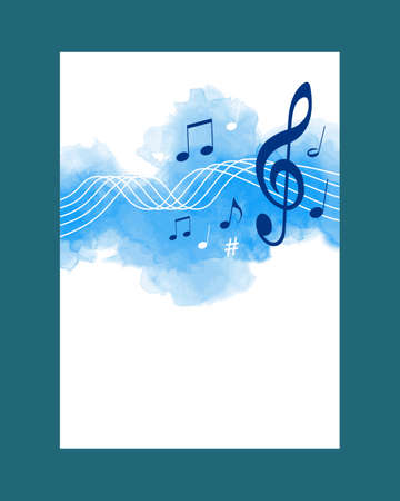 Music watercolor background in vector quality.のイラスト素材