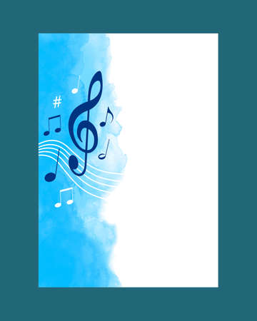 Music watercolor background in vector quality.のイラスト素材
