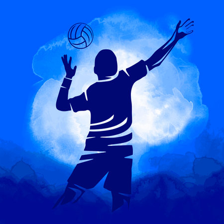 Volleyball sport graphic in vector quality.のイラスト素材