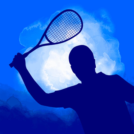 Squash sport graphic in vector quality.のイラスト素材