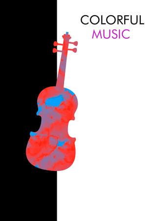 Music graphic with violin in vector quality.のイラスト素材