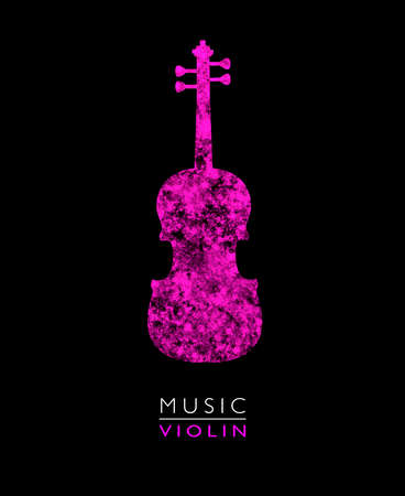 Music graphic with violin in vector quality.のイラスト素材