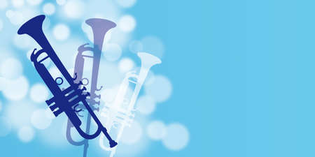 Music graphic with trumpet. The graphic is also to be used as cmyk graphic.の写真素材