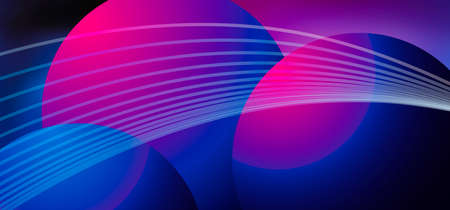 Abstract blue and pink background graphic.