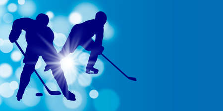 Blue ice hockey sport background graphic.の写真素材