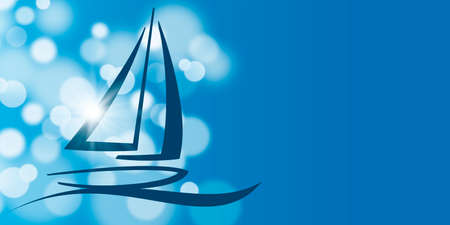 Blue sailing background graphic.の写真素材