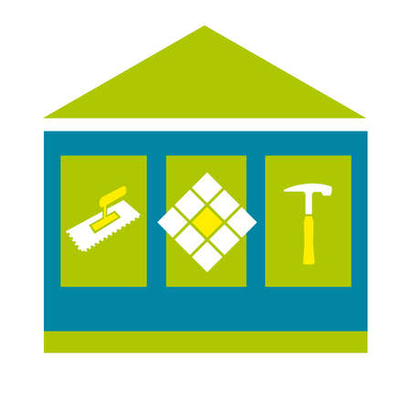 Tiler service graphic in vector quality.のイラスト素材