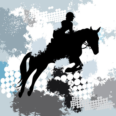 Riding sport graphic with dynamic background.のイラスト素材
