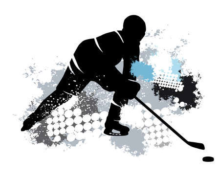 Ice hockey sport graphic with dynamic background.のイラスト素材