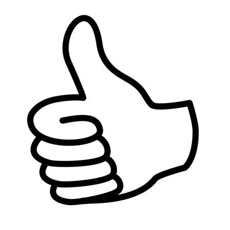 Positive hand graphic in vector quality.のイラスト素材