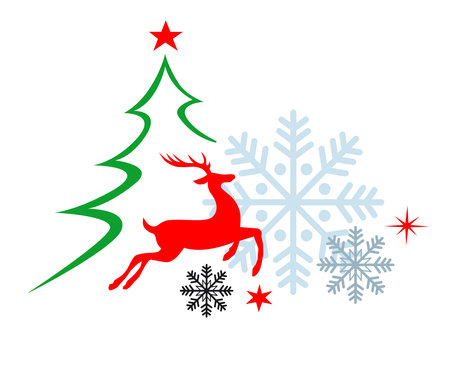 Winter and christmas background illustration for use as a template for flyer or for use in web design.のイラスト素材